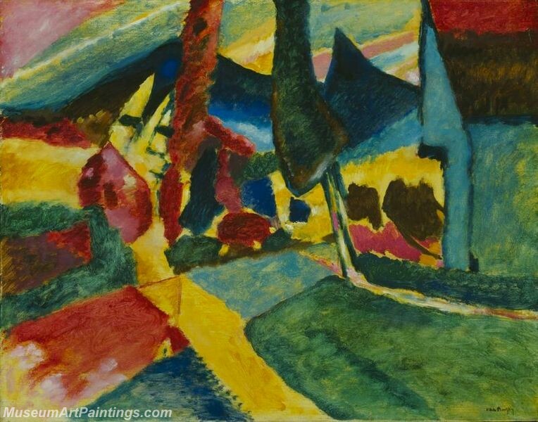 Wasilly Kandinsky 1912 Landscape With Two Poplars Painting