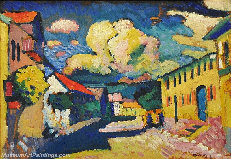 Wassily Kandinsky 1908 Murnau Dorfstrasse Painting