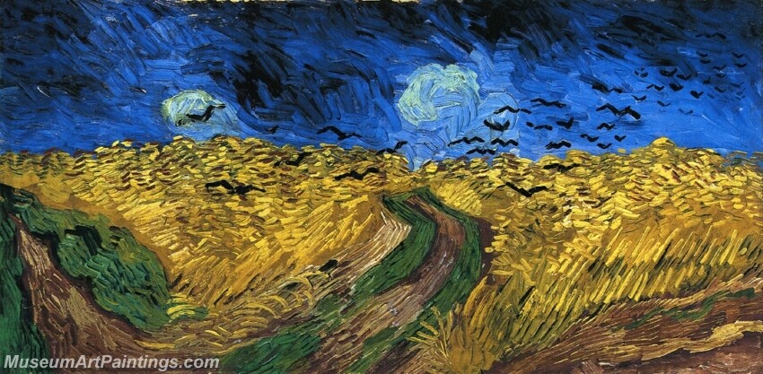 Wheatfield with Crows Painting