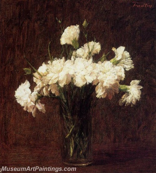 White Carnations Painting