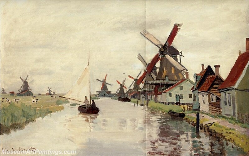 Windmills in Holland Painting