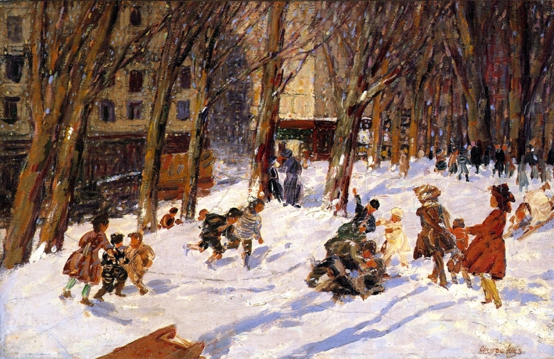 Winter High Bridge Park by George Benjamin Luks