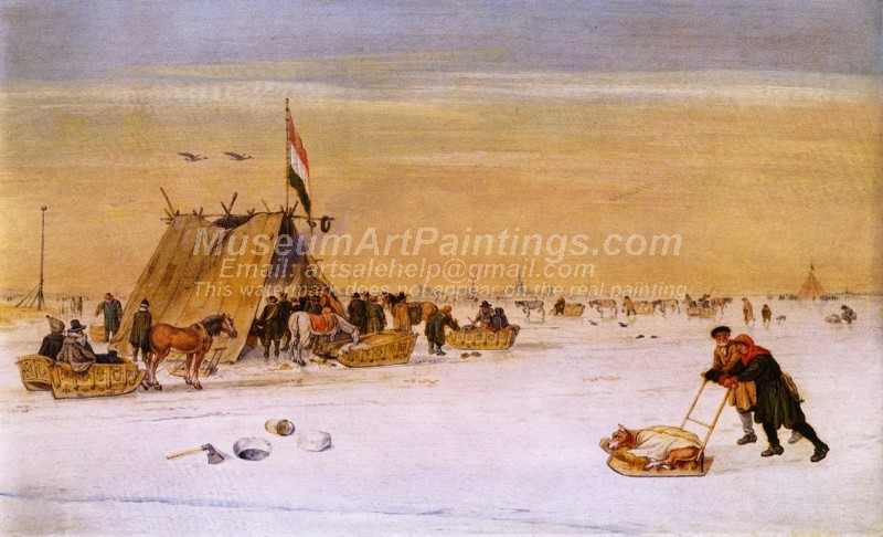Winter Landscape Painting by Hendrick Avercamp