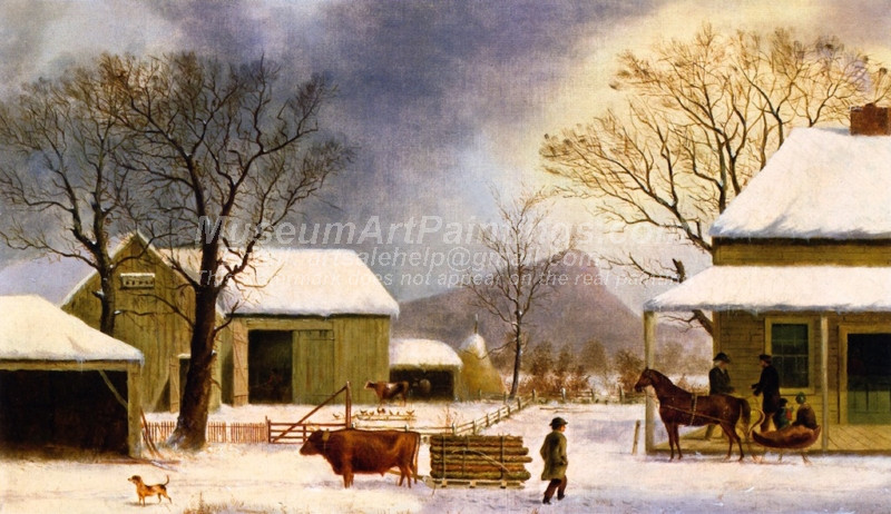 Winter New Haven Connecticut by George Boice Durrie