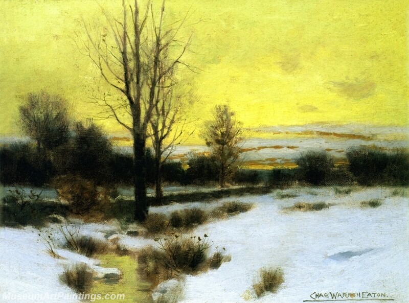 Winter Stream Painting