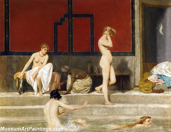 Woman Nude Paintings Elegant Ladies at the Baths