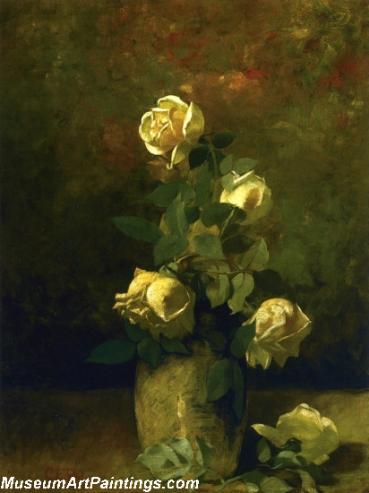 Yellow Roses in a Vase