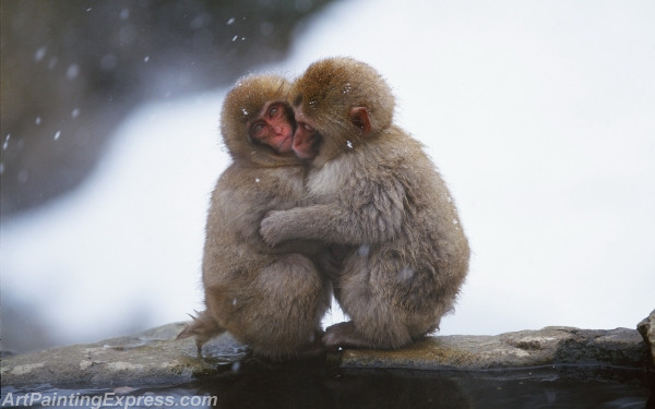 monkey painting canvas prints